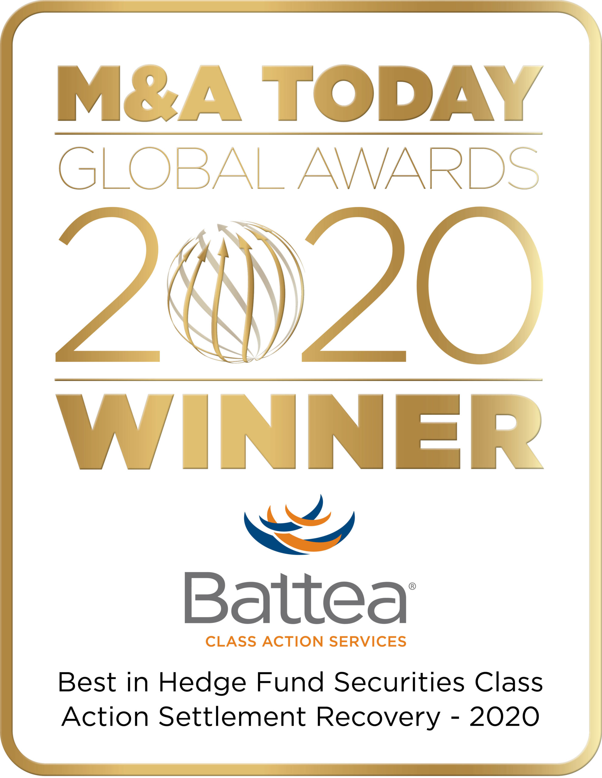 M&A Today Global Awards logo 2020_Battea Battea Class Action Services